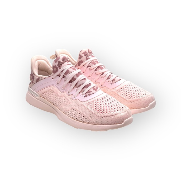 new APL 𖤐TechLoom Tracer Knit Running Shoes Sneakers 𖤐 Pink Leopard 𖤐 8.5M 𖤐 - Picture 10 of 16